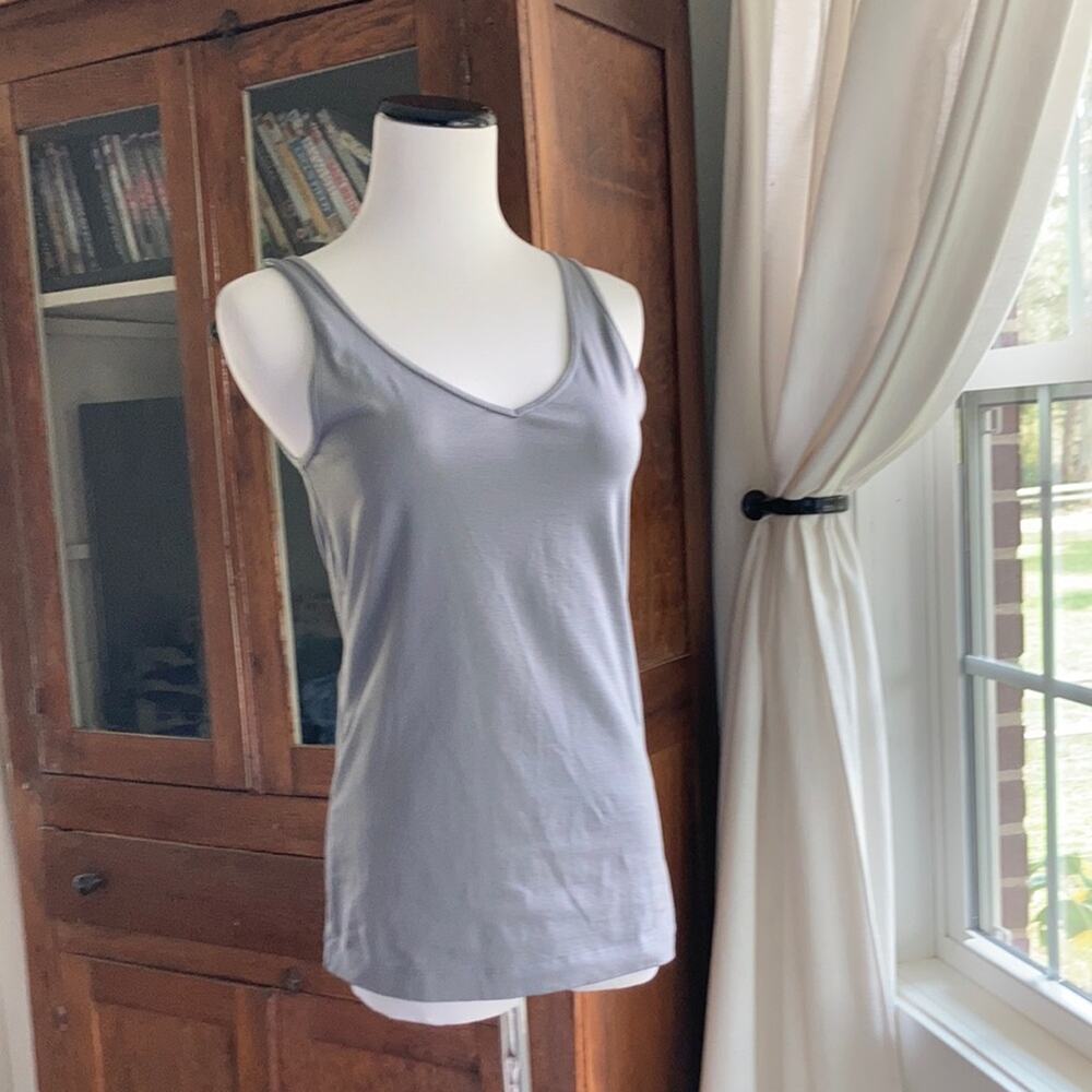 Gap Grey Stretch Basic Tank Top, Size S